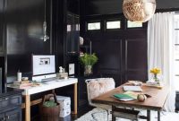 Best Home Office Ideas With Black Walls 04