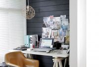 Best Home Office Ideas With Black Walls 05