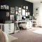 Best Home Office Ideas With Black Walls 22