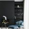 Best Living Room Ideas With Black Walls 47
