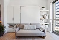 Contemporary Micro Apartment Organized With Boxes 10