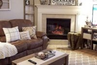Comfy Winter Living Room Ideas With Fireplace 14