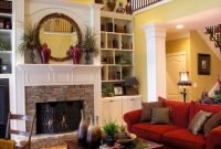 Comfy Winter Living Room Ideas With Fireplace 21