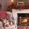 Comfy Winter Living Room Ideas With Fireplace 22