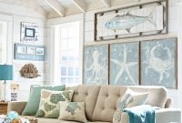 Stylish Coastal Themed Living Room Decor Ideas 33