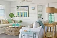 Stylish Coastal Themed Living Room Decor Ideas 49