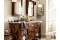 Comfy Farmhouse Wooden Bathroom Design Ideas 06