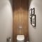 Comfy Farmhouse Wooden Bathroom Design Ideas 27