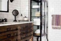 Comfy Farmhouse Wooden Bathroom Design Ideas 32