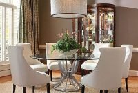 Striking Round Glass Table Designs Ideas For Dining Room 23
