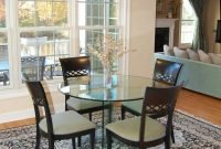Striking Round Glass Table Designs Ideas For Dining Room 38