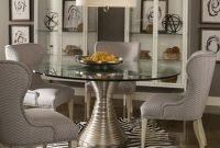 Striking Round Glass Table Designs Ideas For Dining Room 40