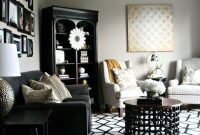 Catchy Living Room Designs Ideas With Bold Black Furniture 26
