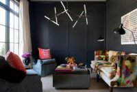 Catchy Living Room Designs Ideas With Bold Black Furniture 35