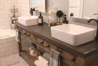 Cozy Small Bathroom Ideas With Wooden Decor 09