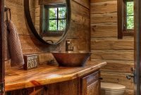 Cozy Small Bathroom Ideas With Wooden Decor 40