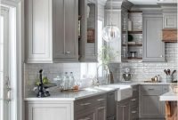 Creative Painted Kitchen Cabinets Design Ideas 16