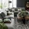 Enchanting Living Rooms Ideas With Combinations Of Grey Green 13