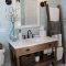 Popular Farmhouse Small Bathroom Decorating Ideas 15