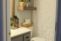 Popular Farmhouse Small Bathroom Decorating Ideas 16
