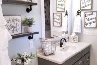Popular Farmhouse Small Bathroom Decorating Ideas 19