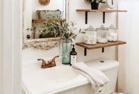 Popular Farmhouse Small Bathroom Decorating Ideas 21