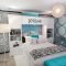 Cute Love Blue Ideas For Teenage Bedroom 33
