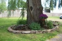 Adorable Flower Beds Ideas Around Trees To Beautify Your Yard 02
