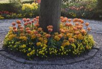 Adorable Flower Beds Ideas Around Trees To Beautify Your Yard 17