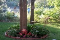 Adorable Flower Beds Ideas Around Trees To Beautify Your Yard 18