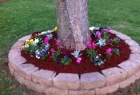 Adorable Flower Beds Ideas Around Trees To Beautify Your Yard 47