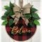 Adorable Front Door Christmas Decoration Ideas That Trend This Year 21