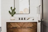 Wonderful Single Vanity Bathroom Design Ideas To Try 51